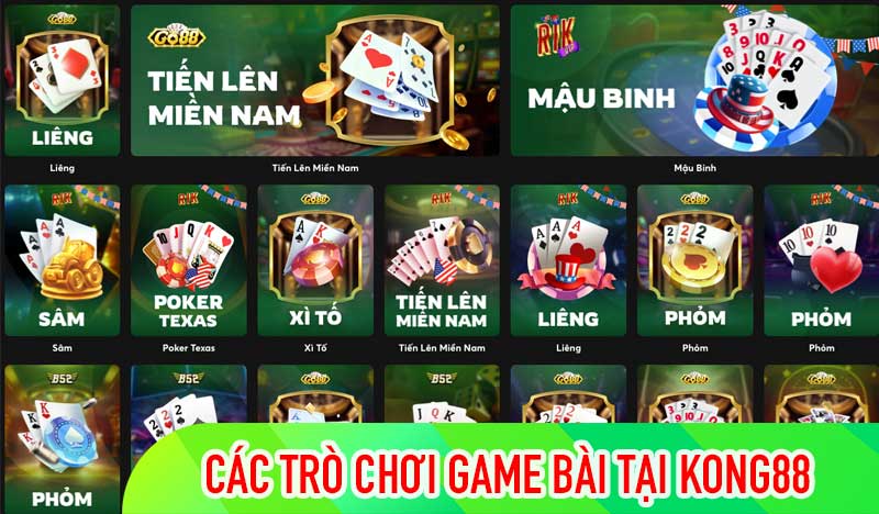 Game bài đổi thưởng tại KONG88